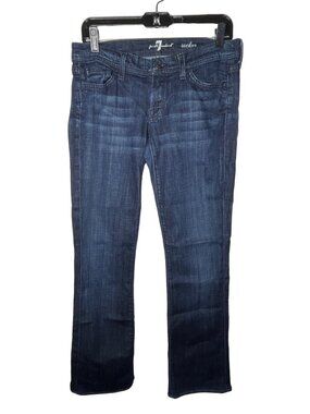 7 For All Mankind Women Size 28 Bootcut Jeans Blue Denim Stretch